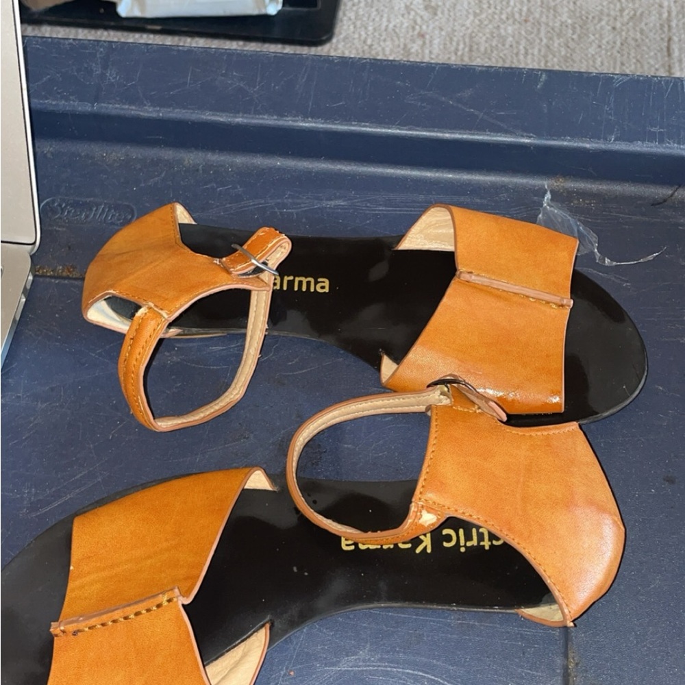 Tan and Gold Sandals